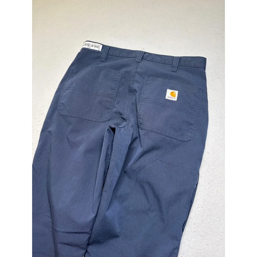 Carhartt Work Pants Women 29x30 Navy Blue Relaxed Fit Ripstop Utility 74533-20